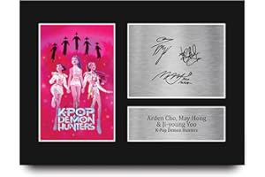 HWC Trading K-Pop Demon Hunters Arden Cho, May Hong & Ji-young Yoo Gifts Printed Poster Signed Autograph Picture for Movie Memorabilia Fans - A4