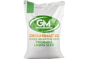 GroundMaster Premium Lawn Grass Seed – 1KG Hard Wearing & Fast Germination Grass Seeds for Family Lawns and Gardens, Coverage up to 60M2 for Overseeding, Tough Lawn Seed Mixture, Pet-Friendly