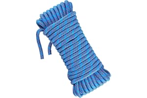 TREAD STAR Treadstar Nylonowa lina wspinaczkowa, 10-10 m, niebieska, nylonowa, statyczna lina wspinaczkowa, podwójny splot, niebieska (niebieska, 10 m)