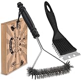 Homestarry Mangal Temizleyici, 2 Paket Metal Mangal Izgara Temizleme Fır&ccedil;ası ve Kazıyıcı. Mangal Mutfak Temizliği i&ccedil;in 30,5 c