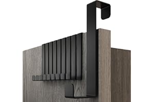 Menz Appendiabiti da Porta in Nero, Set di 10 Pezzi - Gancio Porta Antiruggine, Attaccapanni Pratici, Ganci Universali per Vari Scenari