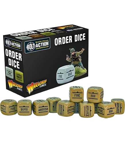 Warlord Games - Sac à Dés Bolt Action Afrika Korps - Thème Sable Militaire - Pour Wargame