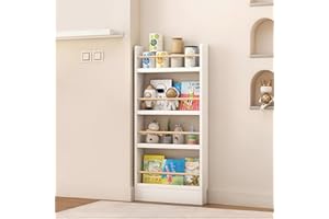 JFOZDM Estanterias para Libros, Libreria Estanteria, Biblioteca Infantil, Mueble Estanteria, Antivuelco/Ahorro de Espacio/fácil de Montar, Estanteria Detrás Puerta para Salon/Dormitorio/Oficina