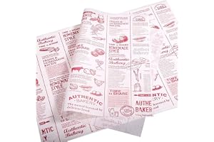 100 stycken Deli-pappersblad, pommes papper, 38 × 25 cm | Burger papper smörgåspapper fettsäkra matpåsar för fin mat pommes s