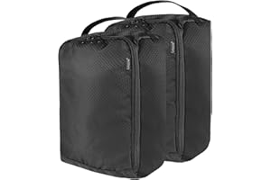 Gloppie 2 Pcs Large Travel Shoe Bag, Wellington Boot Bag Water Resistant Storage Non-Woven Welly Travel Carry Case, Black Honeycomb