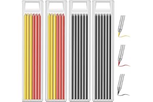TakFree Pencil Refills 2.8mm 24pcs Pencil Lead Refills for Architect Solid Deep Hole Carpenter Mark Pencils Refill for Woodworking