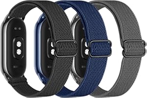 HTTDSLF 3 Pezzi Cinturino in Nylon Compatibile con Xiaomi Smart Band 9/Xiaomi Smart Band 8, Cinturino Solo per Xiaomi Mi Band 8/9, Morbido Cinturini per Donna Uomo