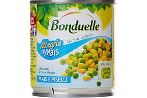 Bonduelle Mais e Piselli Cotti al Vapore, 3 x 170g