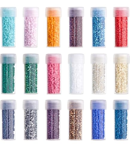 Prettme 2 mm rocaillekralen voor armbanden, 7200 stuks pastelglazen kralen, kleurrijke knutselkralen, om armbanden, halskettingen, oorbellen, sieraden te maken en doe-het-zelf handwerk