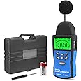 SURLABA Digital Decibel Meter, Handheld Sound Level Meter 30-130 dB (A/C), High Accuracy ±1.5dB Audio Noise Volume Tester with Fast/Slow Time Weighting, Decibel Monitor for Sound Quality Control
