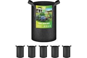 iPower Sac de Culture en Tissu pour Pot d'aération, Noir, 10 litres