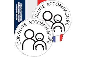 Caremore Conduite Accompagnée (Lot de 2) - Écussons Auto-Collants Électrostatiques 15cm - Compatible Voiture/Pare-Brise - Résistants aux Intempéries - Conforme Normes Sécurité Routière