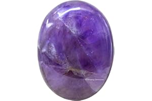 AMAZING GEMSTONE Crysta Palm Stone Piedra curativa natural para Chakra Balancing Spritual Good Luck (Amethyst)