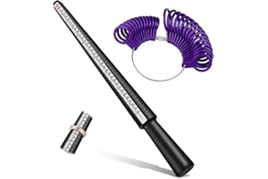 UICCVOKK Ringgrößenmesser Ringstock Ringmaß Ring Sizer Ringgrößenmesser mit Skala Fingerlehre Schmuckgrößen Tools Messring Set Bestimmung des Ringdurchmessers Größenstandard UK, EU, USA