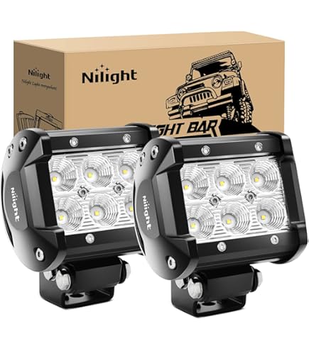 Nilight LED Pod Light 2 PCS 4.4 Inch 70 W 14 LED Square Hyper Spot Beam - View #4