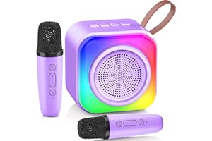 VESMIGA Kids Karaoke Machine 2 Microphones - Birthday Presents Gift for Girls Age 3 4 5 6 7 8 9 10 11 12 - Halloween Christmas Xmas Toys for Kids, Daughter, Niece, Granddaughter Teen Girls (Purple)