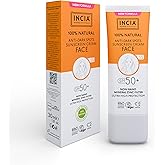 INCIA%100 Doğal Y&uuml;z G&uuml;neş Kremi Leke Karşıtı Aydınlatıcı Mineral Filtre SPF 50+ UVA1 UVA2 UVB 30 ml