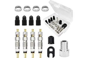 AOBETAK Presta Adattatore Valvola Bici Set Universale Di 15 Valvola Della Per Bicicletta In Ottone Presta Valve Adapter Per Bici Da Strada E Mtb