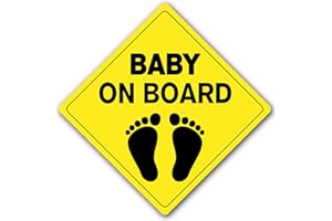 STROBO Panneau magnétique "Bébé à bord" en vinyle magnétique de 10x10 cm