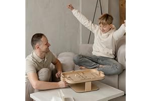 ‎VALIAI VAU! Mini Airhockey Tisch – Magnetischer Tischkicker aus Holz für Kinder und Erwachsene - Umweltfreundliche, Bildschirmfreie Tischspiele - Handgefertigt, Langlebig, Plastikfrei