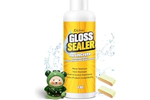 JDiction Air Dry Clay Glaze, Clay Varnish for Pottery Glaze, ResinCrete Sealer, Varnish for Pottery&Acrylic Paint, Waterproof & Stain & Resistant, Glaze for Air Dry Clay Pottery (6OZ-Gloss)