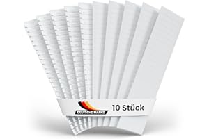 10 Stück Abdeckstreifen Sicherungskasten – Blindabdeckung für Verteilerkasten mit 12 Modulplätzen – Passend für Hager, F-Tronic, Hensel – Sicherungskasten Abdeckung universell einsetzbar (Weiß)