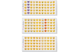 SPETNGSAKE 24 arkusze naklejek z emotikonami, pieczątka, notatnik, dekoracja, śmieszne emotikony, małe naklejki, naklejki bonusowe, dla dzieci, nagrody emotikonowe dla nauczycieli