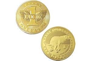 DALAETUS 2 Pcs A Flying F**k Metal Coin Set with Transparent Plastic Case, Novelty Golden Token for Boyfriend/Giflfriend, Affordable Gag Gift for Lover, Funny Rude Coin Love Gift for Joke