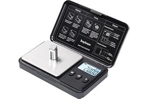 hoyiours Bilancia di Precisione, 300g / 0.01g, Portatile Bilace, Digital Pocket Scale con Funzione Tara, Bilancia Pro per Alimenti, Erbe, Gioielli, Caffè, Farmaci