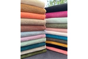 Tissus et Nappes Westeel - Tissu Micro Éponge Bambou Doudou Oeko-Tex® - par 50cm - 305g/m² Largeur 155cm (Moutarde)