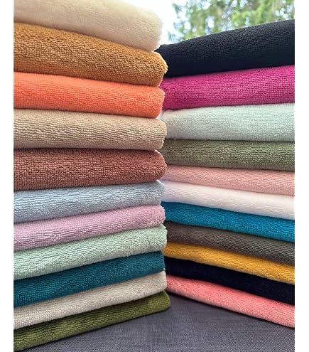 Tissu Micro-Éponge Bambou Écru Oeko-Tex® - 155cm Large, 305g/m² - Pour Lingettes, Doudous, Serviettes
