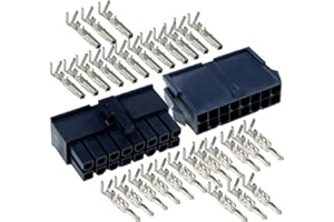 Molex Black 16-Pin Connector Pitch 4.20mm.0165" w/18-24 AWG Pin Mini-Fit Jr Glow Wire Capable