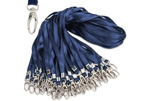 ‎ANTSPIRIT Lanyards Bulk Lanyards for Id Badges 50 Pack Each 17.7-Inch Lanyard Clip Woven Badge Lanyard with Clip Swivel Hooks