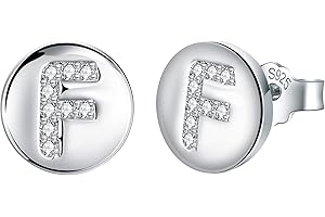 J.Endéar womens+clearance+sale,prime+deals+today+clearance,Earrings Initial Letter A-Z for Women Girls 925 Sterling Silver Hypoallergenic Tiny Studs, Birthday Childrens Day Gifts for Kids Daughter