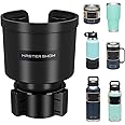 Upgraded Large Cup Holder Expander for Car with Offset Expandable Base Compatible with Yeti Mug10/14oz Yeti Rambler 20/24/26/30/36/46oz Hydro Flasks 32/40oz Other Large Bottles in 3.4"-4" Diameter