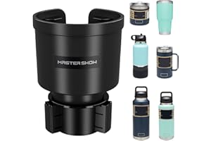 MS MASTER SHOW Upgraded Large Cup Holder Expander for Car with Offset Expandable Base Compatible with Yeti Mug10/14oz Yeti Rambler 20/24/26/30/36/46oz Hydro Flasks 32/40oz Other Large Bottles in 3.4"-4" Diameter