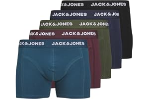 JACK & JONES JACK&JONES PLUS Bokserki męskie, Navy Blazer/Pack: Wineyard Wine - Black - Kombu Green - Legion Blue, 4XL duże rozmiary