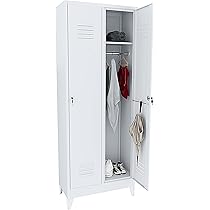 Armadio Spogliatoio Sporco Pulito In Metallo 1 Posto Tetto Piano Fadi - Foto 5