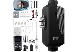 1inchome Calentador de Aire Diésel 12V, Calefaccion Diesel Ajustable con Pantalla LCD, Calefacción Estacionaria con Control Remoto, Bajo Consumo para Coche Furgoneta, Automóvil Camiones Barco Autobús