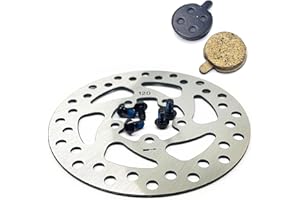 Vestigia® - Disque de frein 120 mm, plaquettes de frein de rechange pour scooter électrique Xiaomi Pro, Pro2 - Frein de roue arrière - Pièces de rechange pour scooter électrique