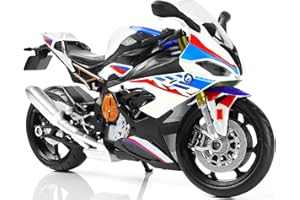 Risopen 1/12 S1000RR Moto Modello Giocattolo Mini Lega Metallo Diecast Moto Modello Bianco Moto Modello Giocattolo Sport Moto Gara Modello Collezione Regalo per Uomo Bambino Ragazzo