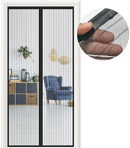 Zanzariera Magnetica Per Porte 90x250 Cm - Nero, Per Balconi E Terrazze, Facile Installazione - Foto 9
