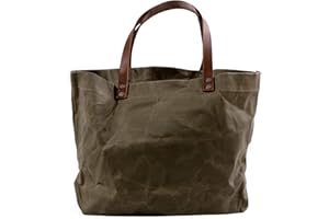 WUDON Waxed Canvas Travel Tote Bag - Extra Large Carryall Shoulder Bag for Women