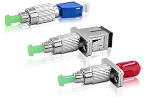 SKYSHL SM 9/125um (1*FC-SC+1*FC-ST+1*FC-LC) Adaptador de Fibra Óptica FC APC(Macho) a LC SC ST UPC(Hembra) Adapter Conectores de FC-LC/SC/ST UPC para OTDR/OLS/OPM/VFL/Fibra Óptica(FAU3)
