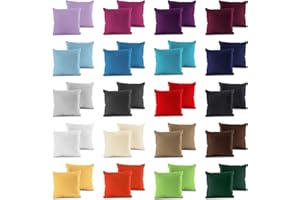 AR LINE 2er PACK JERSEY Kissenbezug mit Reißverschluss 100% BW 160 Gr/m² Kissenhülle, Farbe:Rot, Größe:40 x 40 cm