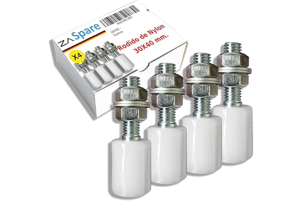 ZASPARE - Guide Portail Coulissant 30X40 Galet Portail Coulissant, Galets en Nylon pour Portes de Garage et Autres Applications (30X40 (PACK 4))