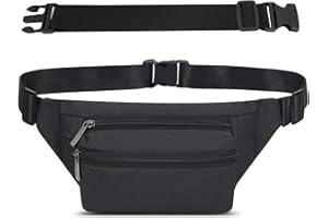 IHIGOGOFA Bumbags Waist Fanny Pack Fashion Bum Bag with 30cm Extended Belt and Headphone Jack for Dog Walking Climbing Hiking Travel Cycling Girls Ladies Men Women