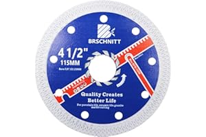 Disco Diamantato 115mm - BRSCHNITT Super Sottile X Mesh tagliare Disco per gres porcellanato, graniti, ceramica, quarzite, marmo.