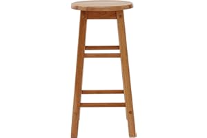Premier Housewares Bar Stool Tropical Hevea Wood, 61 x 31 cm - Natural