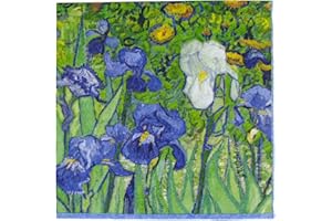 Caspari Van Gogh Irises Paper Luncheon Napkins, Green, Pack of 20